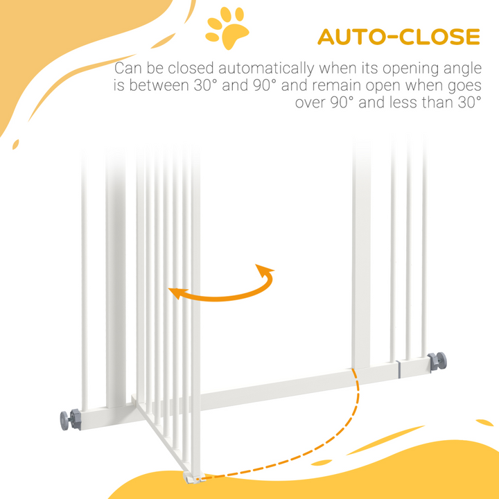 Adjustable Metal Pet Safety Gate with Auto-Close Door - Secure Your Space!