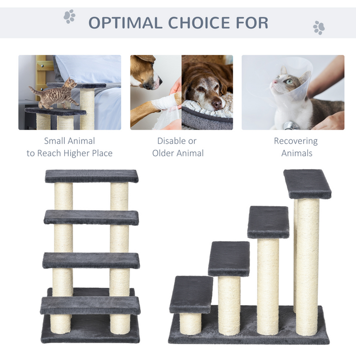 Pet Stair Dog Cat Step Ladder Climb Plush Soft Comfort Particle Board