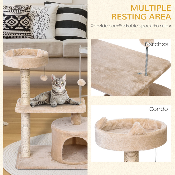 Deluxe 81cm Cat Tree Tower: Ultimate Playground & Cozy Hideaway for Cats!