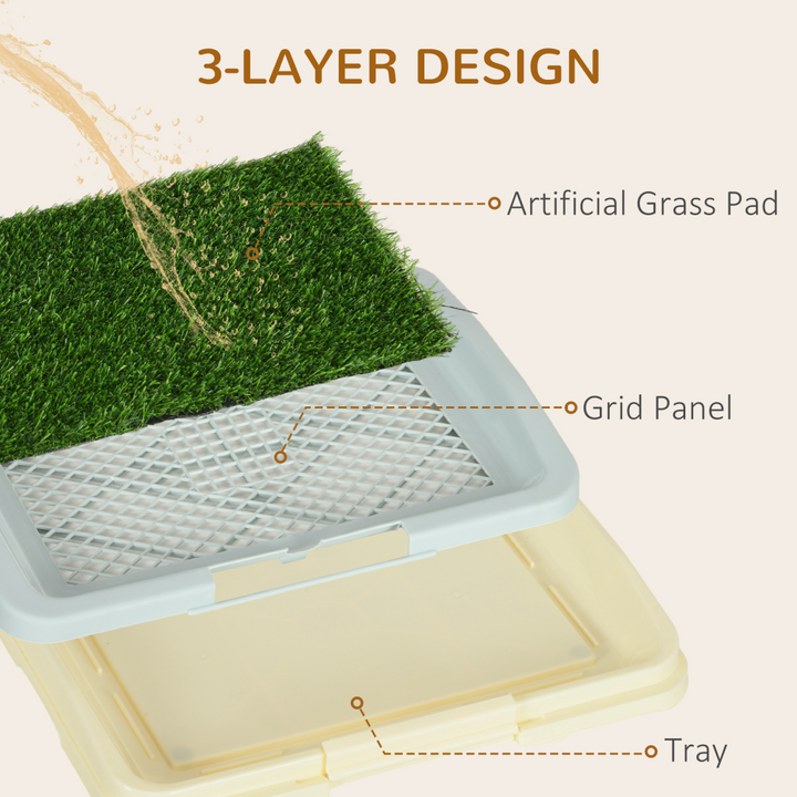 PawHut Indoor Dog Toilet: 3-Layer Grass Pad & Easy-Clean Waste System