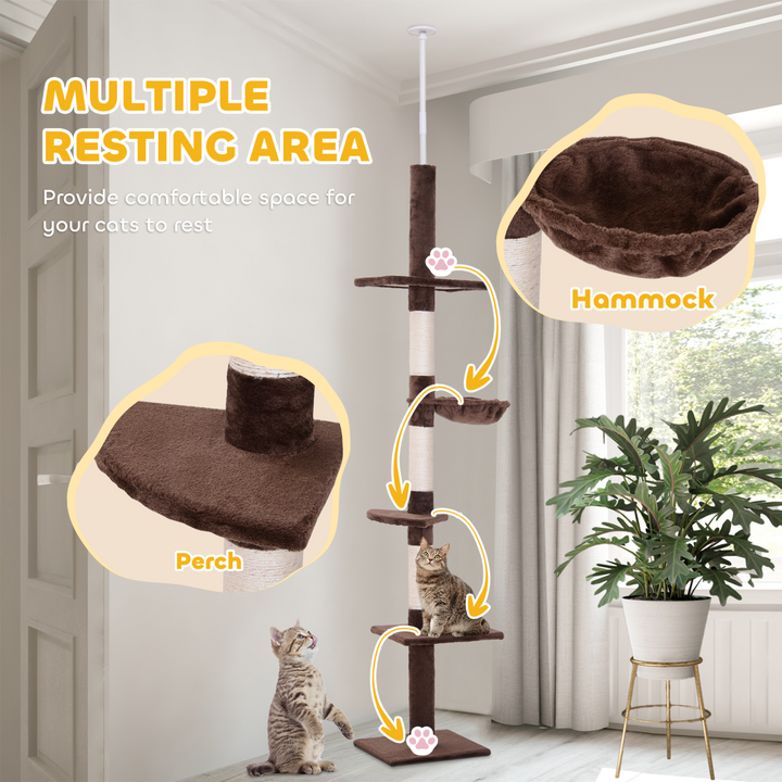 Elevated 5-Tier Cat Tower: Ultimate Indoor Playground for Happy Felines