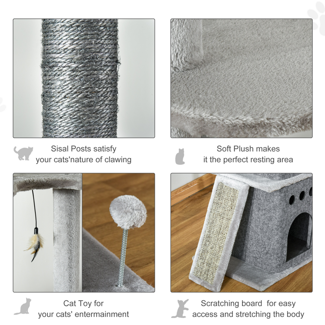 Ultimate Multi-Level Cat Climbing Tower - Floor to Ceiling Activity Center