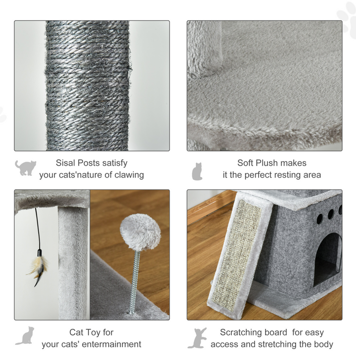 Ultimate Multi-Level Cat Climbing Tower - Floor to Ceiling Activity Center