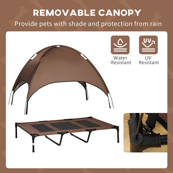 Ultimate Elevated Pet Bed with Canopy: Outdoor Comfort for Your Furry Friend!