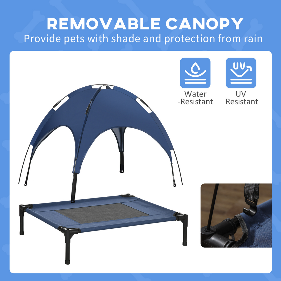 Cool Comfort: PawHut Elevated Dog Bed with Canopy & Airflow Design