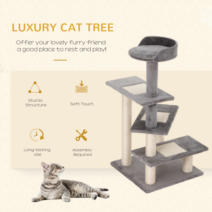 Ultimate Cat Tree Tower: Multi-Level Climbing & Scratching Oasis for Play!