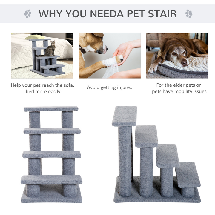 4-Step Cat Ramp Ladder - Ultimate Safety Climbing Frame for Your Furry Friend!
