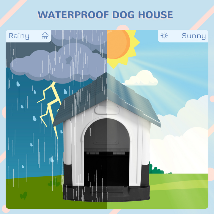 PawHut Outdoor Dog Kennel - Cozy Haven for XS & S Dogs, Water-Resistant Blue