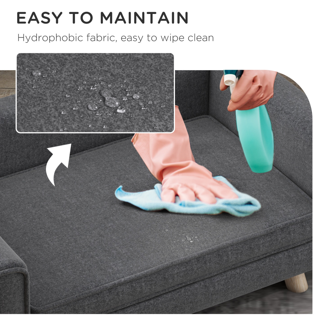 PawHut Stylish Elevated Dog Sofa Bed with Cushioned Comfort for Small to Medium Dogs