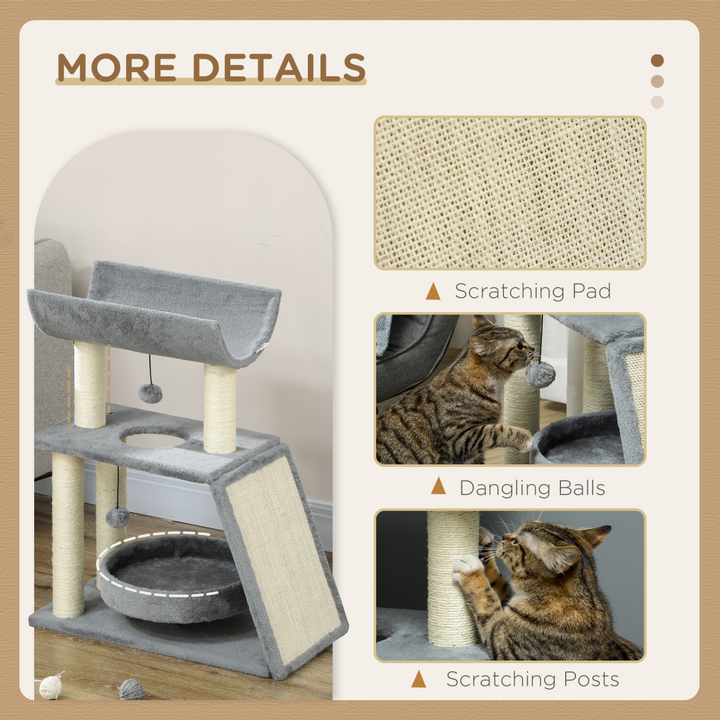 Ultimate Indoor Cat Tree Tower: Scratching Posts, Cozy Pad & Playful Ball!