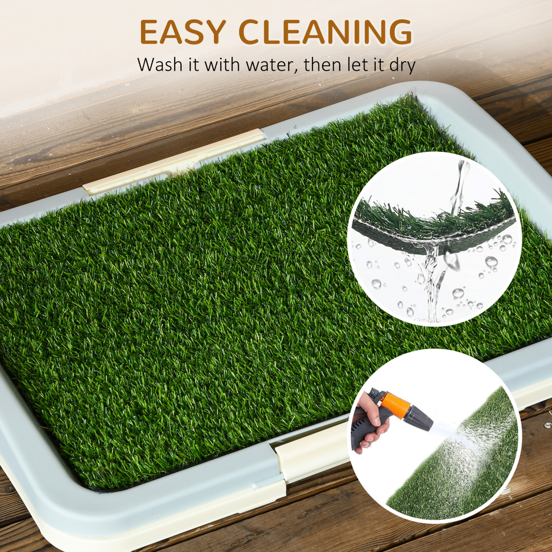 PawHut Indoor Dog Toilet: 3-Layer Grass Pad & Easy-Clean Waste System