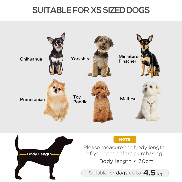 Cozy Grey Dog Sofa Bed with Padded Cushion for XS & S Size Pets - Easy Assembly!