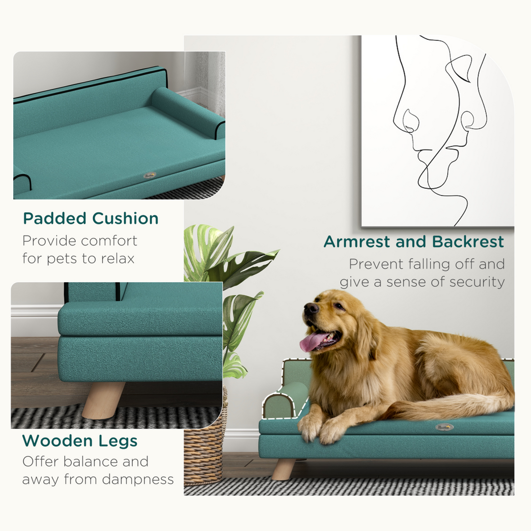 PawHut Luxurious Dog Sofa: Water-Resistant, Cozy & Stylish for Medium to Large Dogs