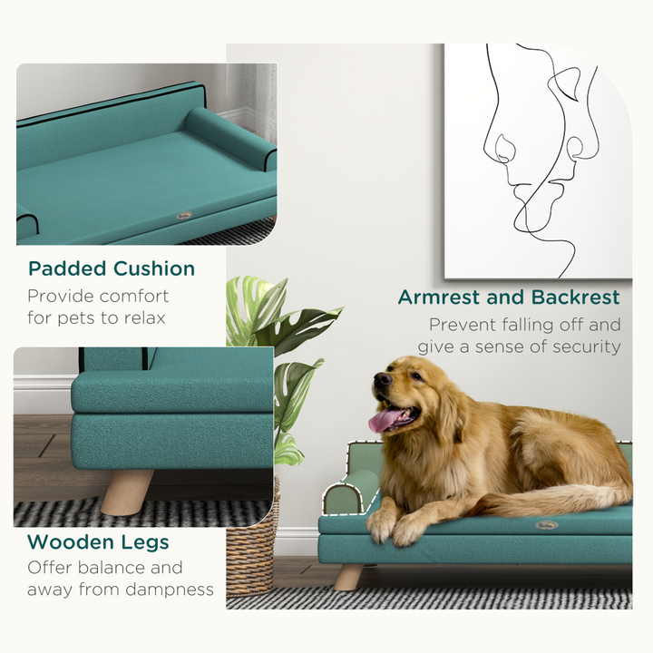 PawHut Luxurious Dog Sofa: Water-Resistant, Cozy & Stylish for Medium to Large Dogs