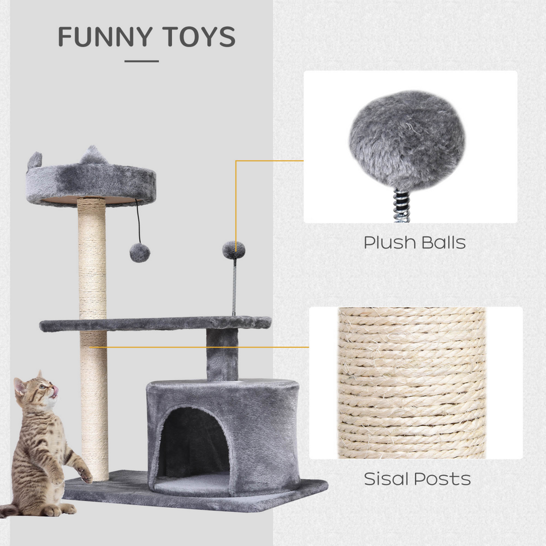 Deluxe 81cm Cat Tree Tower: Ultimate Playhouse & Scratching Post for All Cats