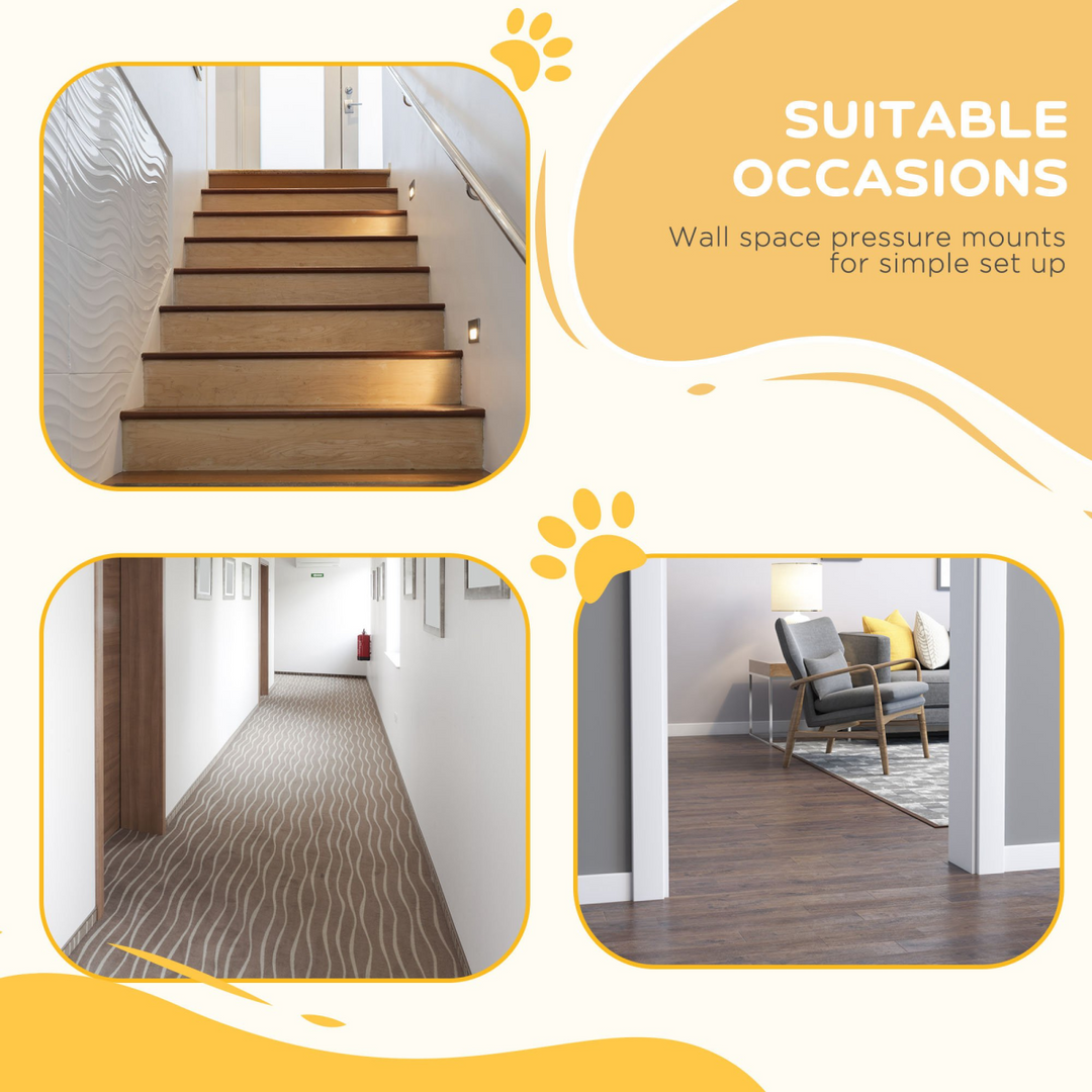 Adjustable Metal Pet Safety Gate with Auto-Close Door - Secure Your Space!