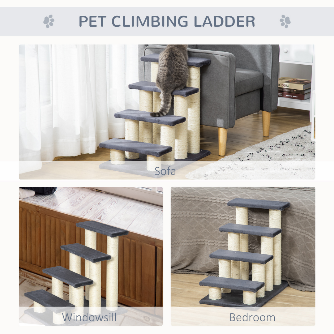 Pet Stair Dog Cat Step Ladder Climb Plush Soft Comfort Particle Board