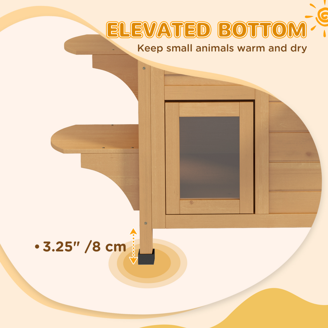 Cozy Outdoor Wooden Cat House - Multi-Level Shelter for Happy Feline Retreats