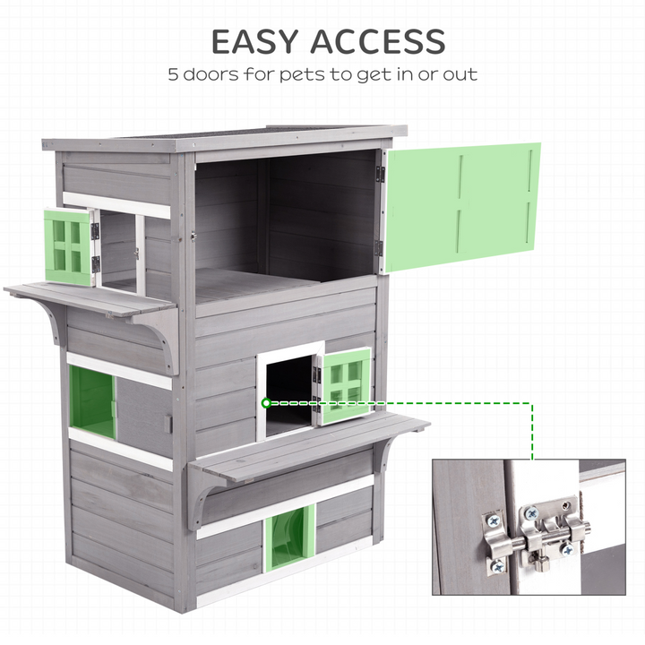 CozyPaws 3-Tier Cat Shelter: Safe Haven for Indoor & Outdoor Adventures