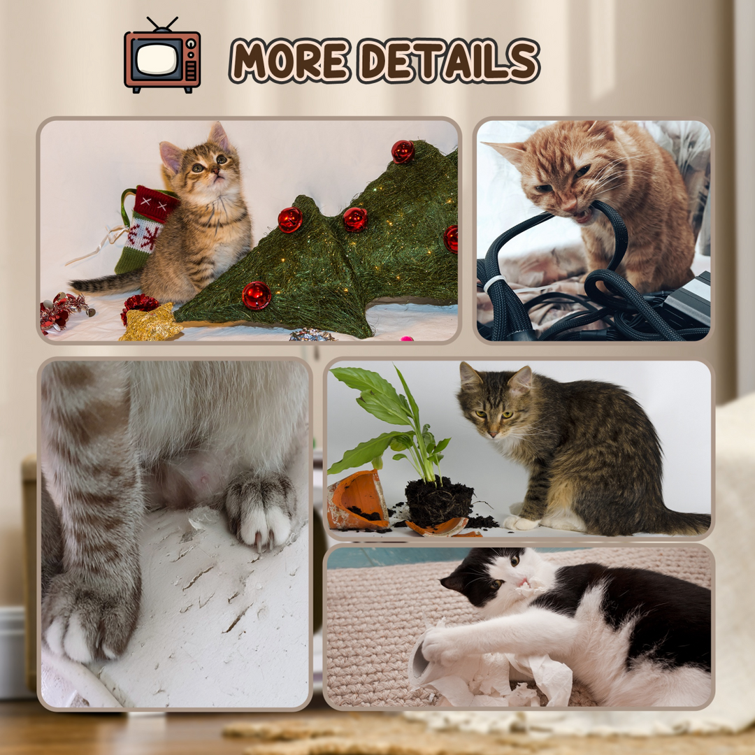 PawHut TV Cat House: Ultimate Scratcher with Catnip & Toy Rat for Feline Fun!