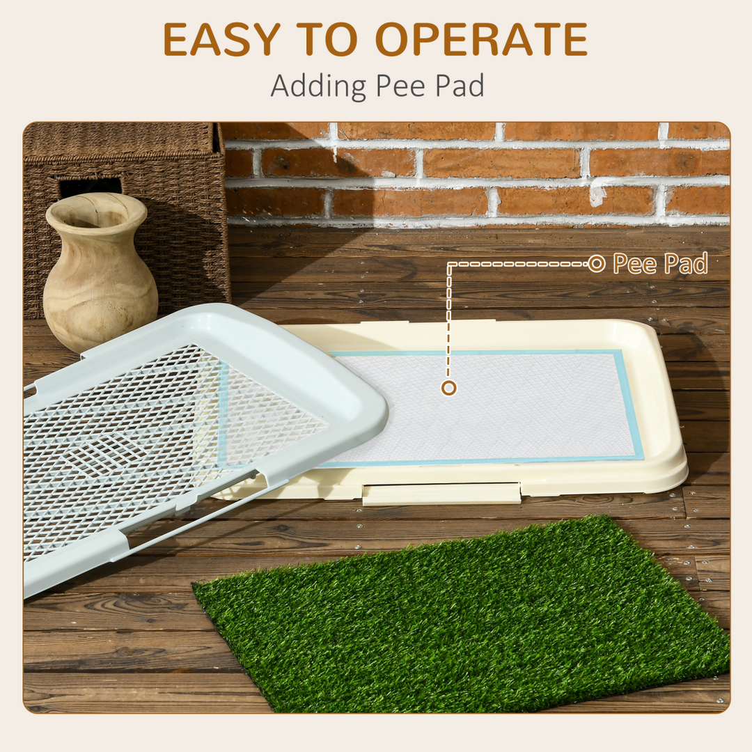PawHut Indoor Dog Toilet: 3-Layer Grass Pad & Easy-Clean Waste System