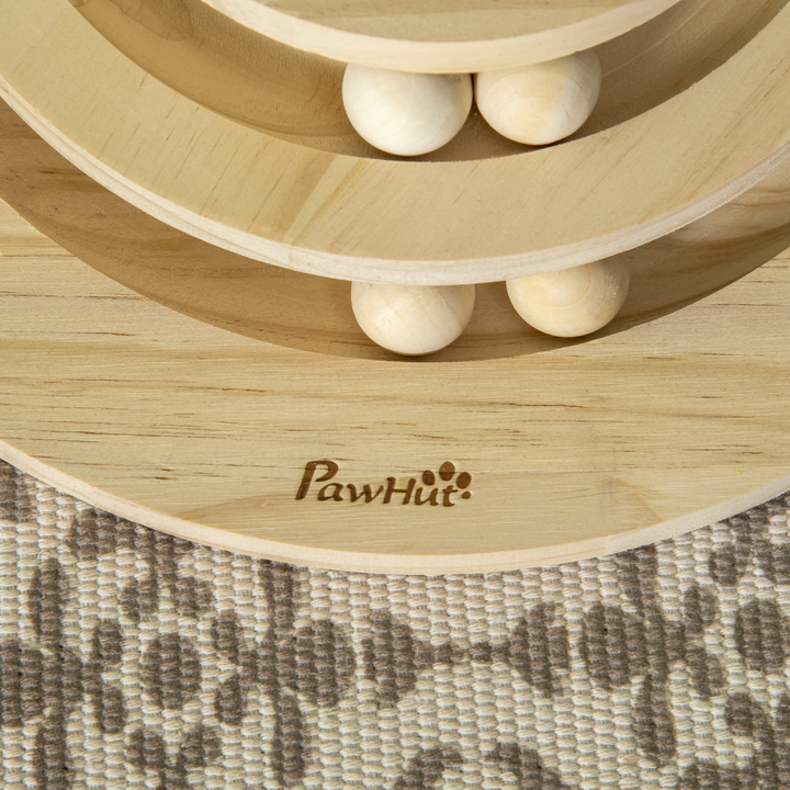 Deluxe 56cm Cat Tree with Interactive Turntable Toy & Durable Scratching Post