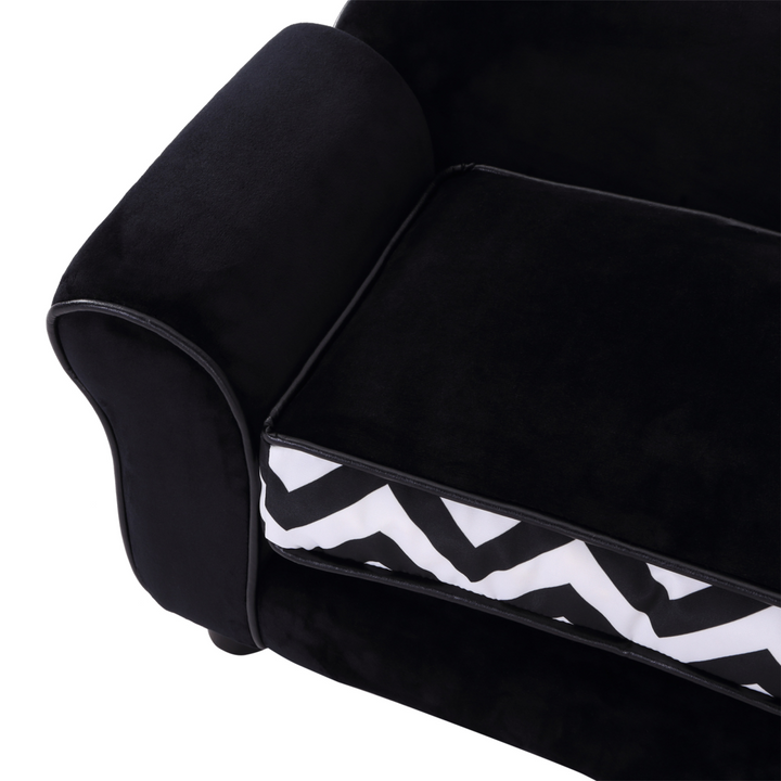 Cozy Black Pet Sofa: Removable Cushion for XS Dogs & Cats - Ultimate Comfort!