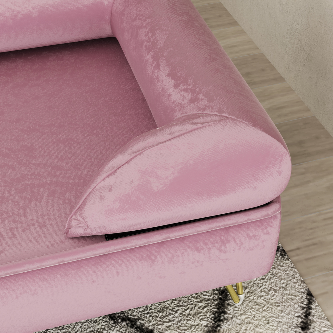 Luxurious PawHut Dog Sofa: Removable Cushion & Washable Cover - Pink