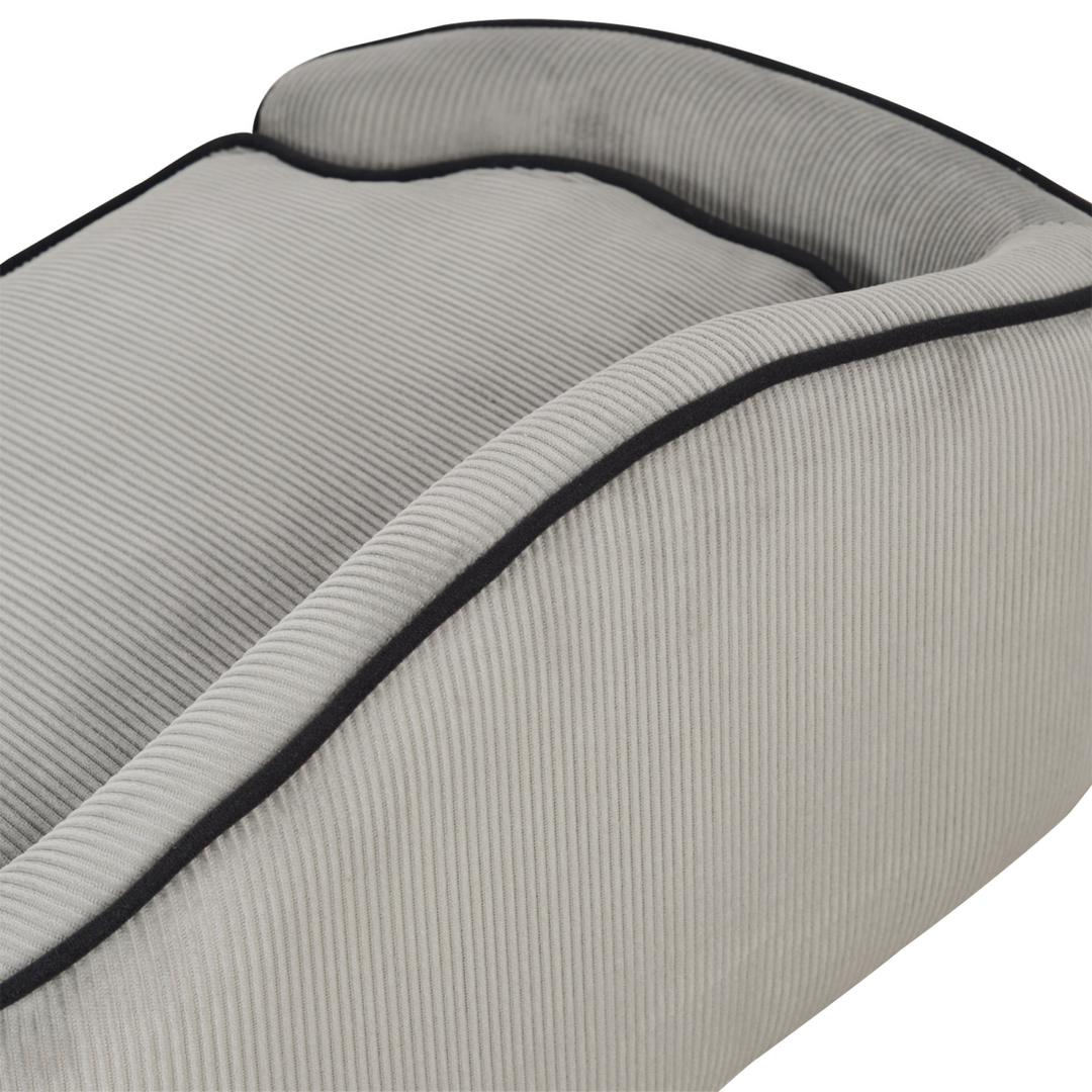 Cozy Grey Dog Sofa Bed with Padded Cushion for XS & S Size Pets - Easy Assembly!