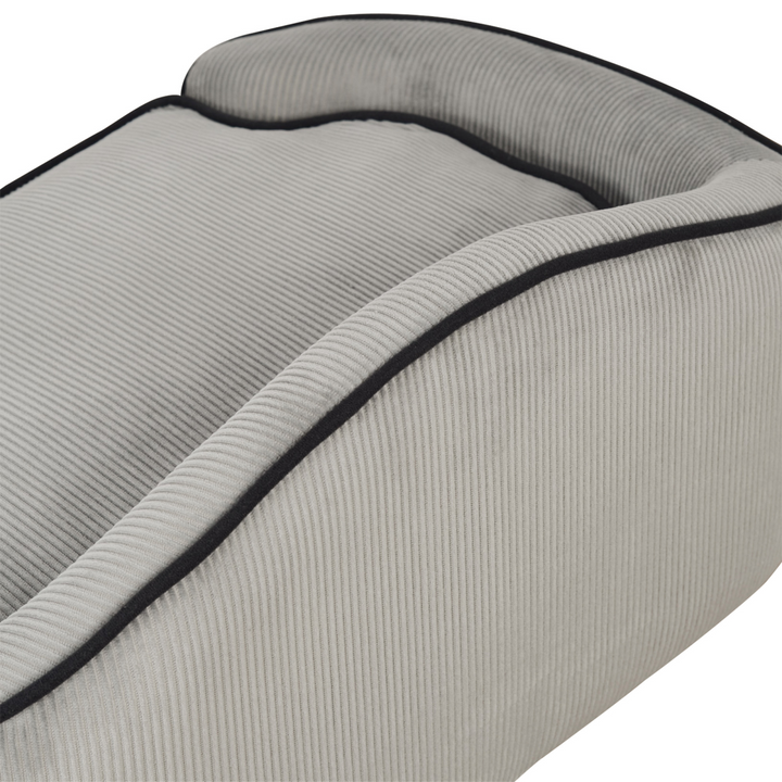Cozy Grey Dog Sofa Bed with Padded Cushion for XS & S Size Pets - Easy Assembly!