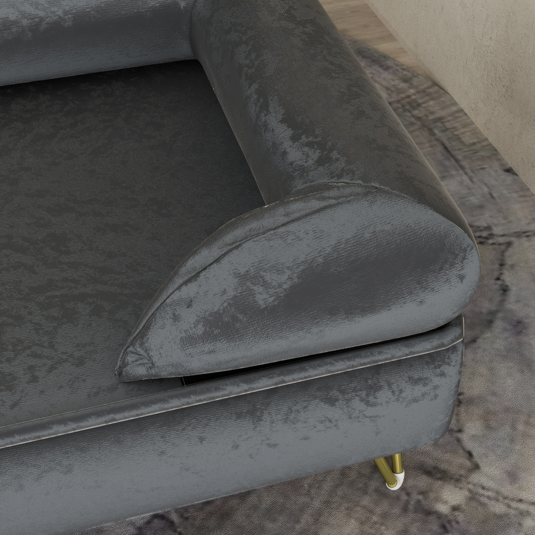 PawHut Luxurious Grey Dog Sofa with Removable Washable Cover & Cushioned Comfort