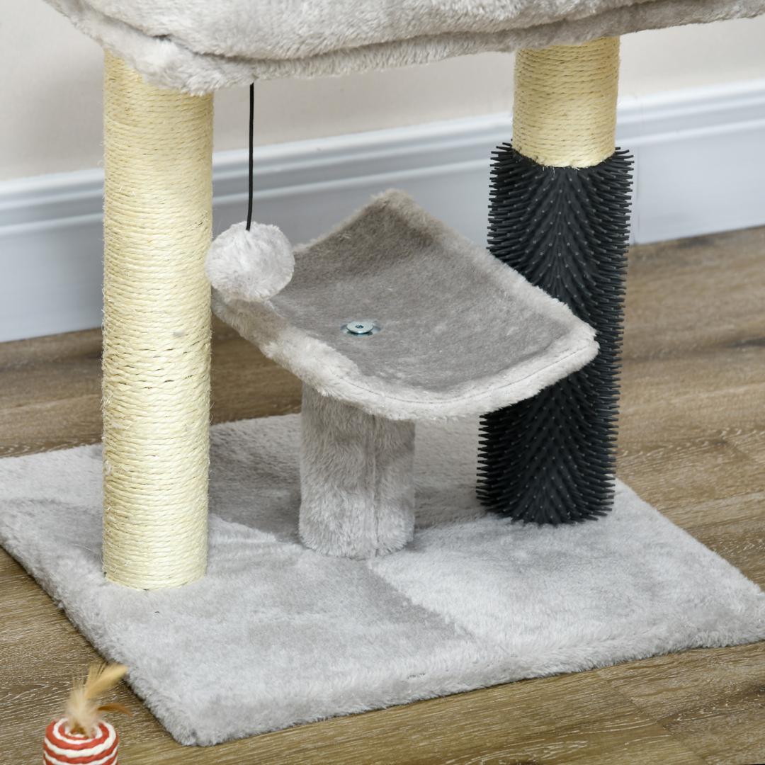 PawHut Deluxe Cat Tree: Cozy Bed, Fun Perch, Scratching Posts & Groomer!