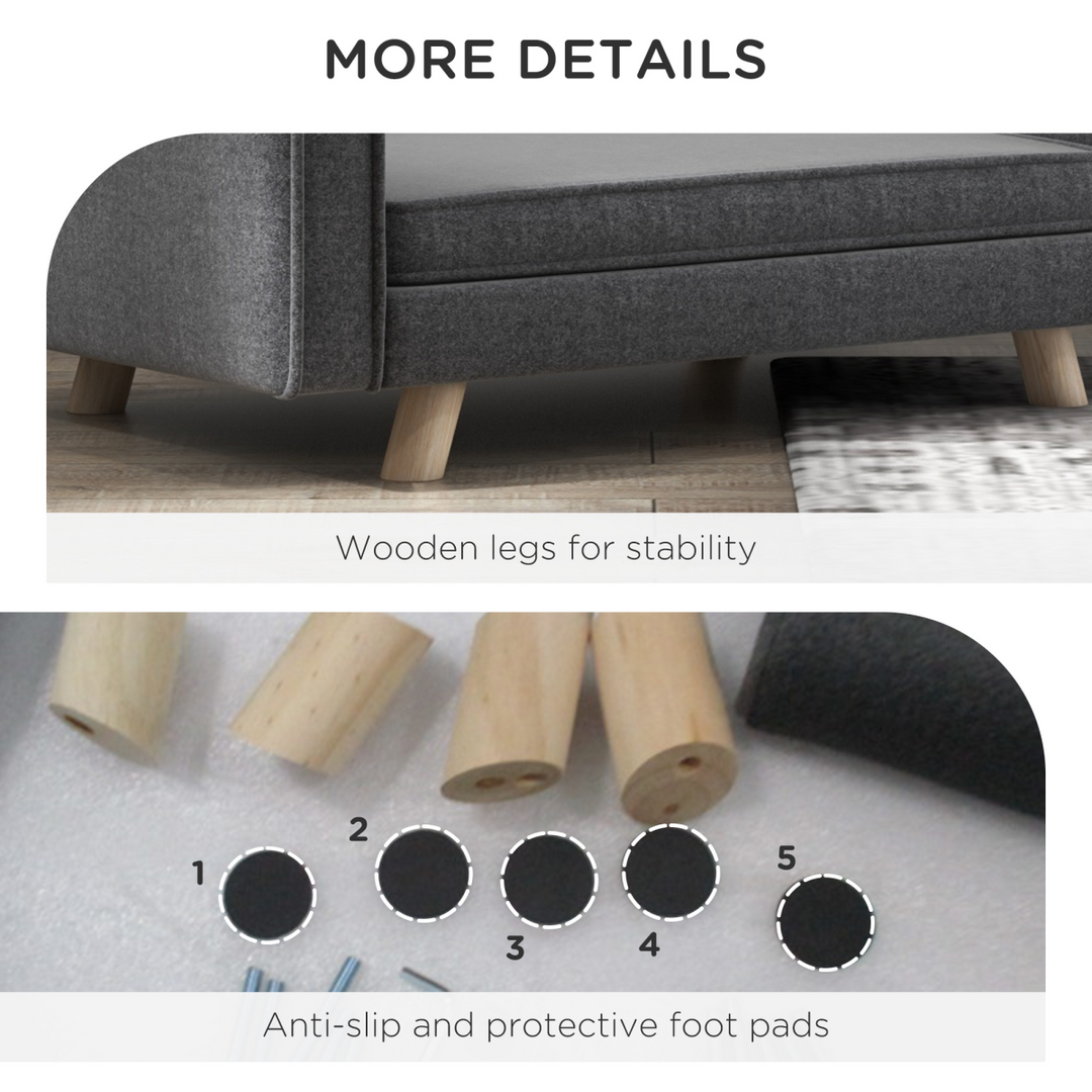 PawHut Stylish Elevated Dog Sofa Bed with Cushioned Comfort for Small to Medium Dogs