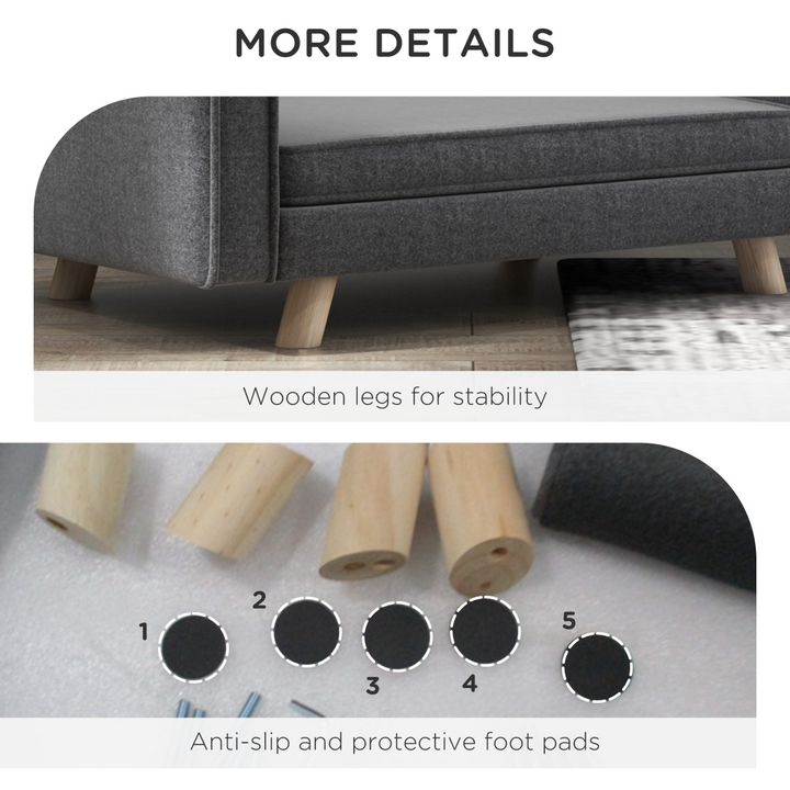 PawHut Stylish Elevated Dog Sofa Bed with Cushioned Comfort for Small to Medium Dogs