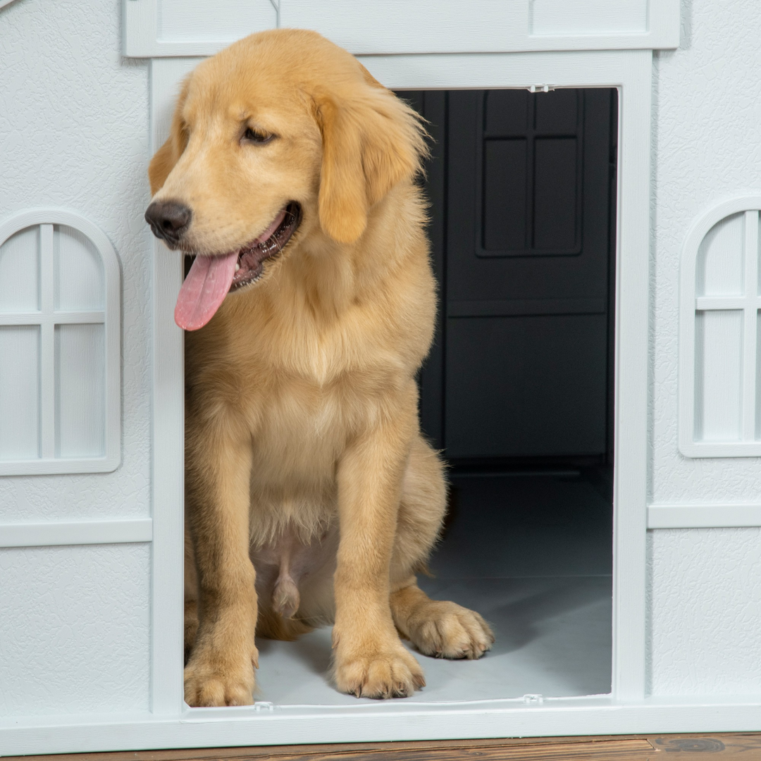 PawHut Blue Weather-Resistant Dog House – Stylish Shelter for Large Breed