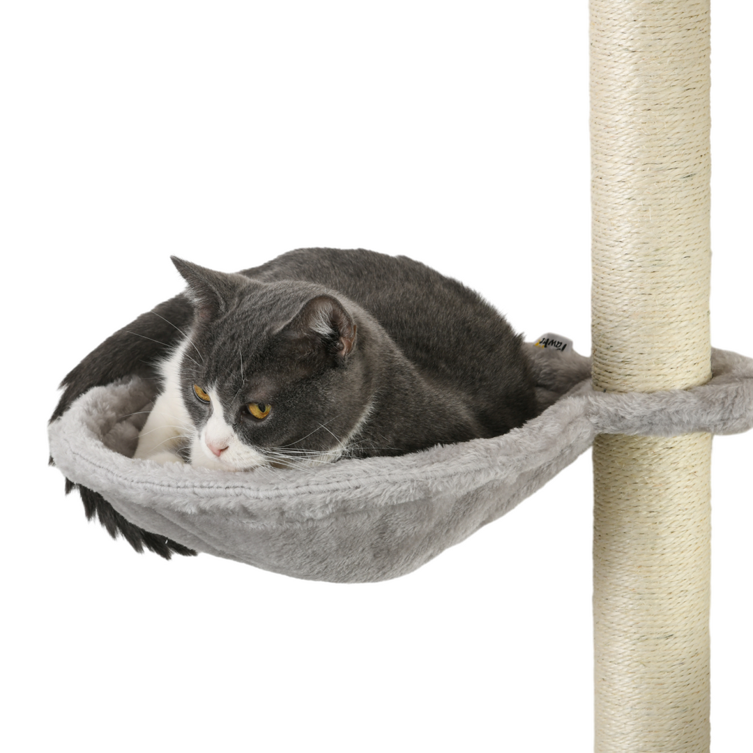 PawHut Cat Wall Furniture Set: 4-Piece Climbing Shelf & Hammock for Happy Cats