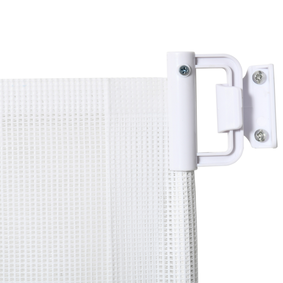 SecurePet Retractable Safety Gate - Versatile Folding Barrier - White