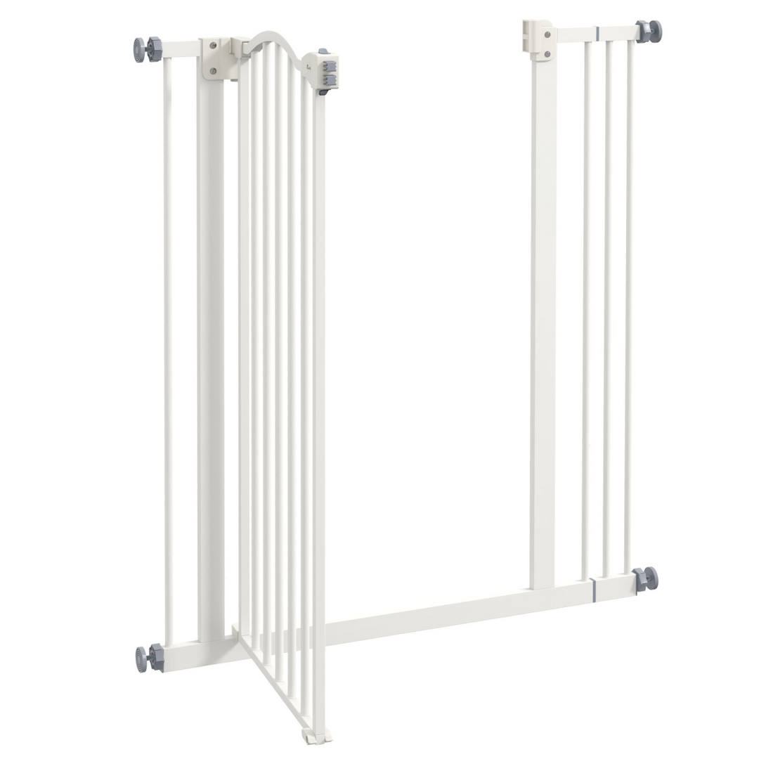 Adjustable Metal Pet Safety Gate with Auto-Close Door - Secure Your Space!