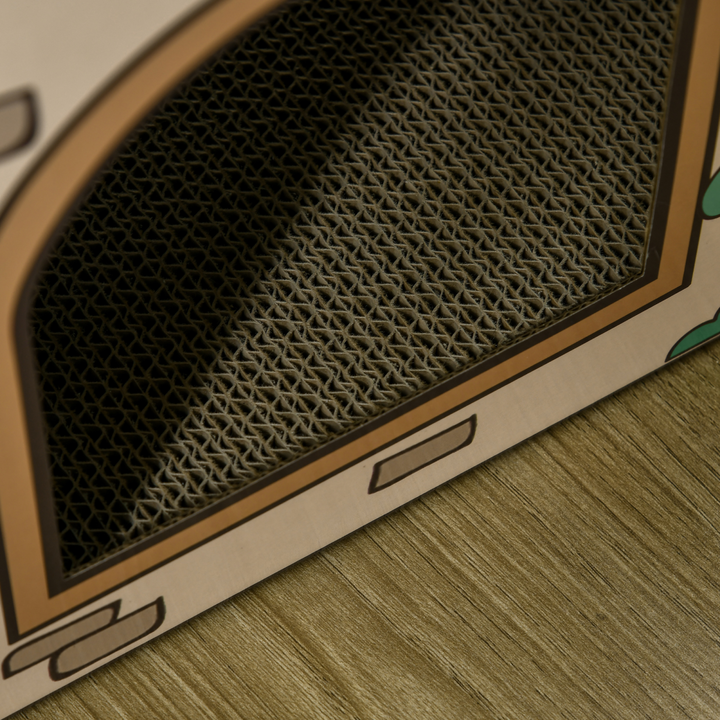 PawHut Eco-Friendly Cat House & Scratcher - Fun Retreat for Indoor Cats!