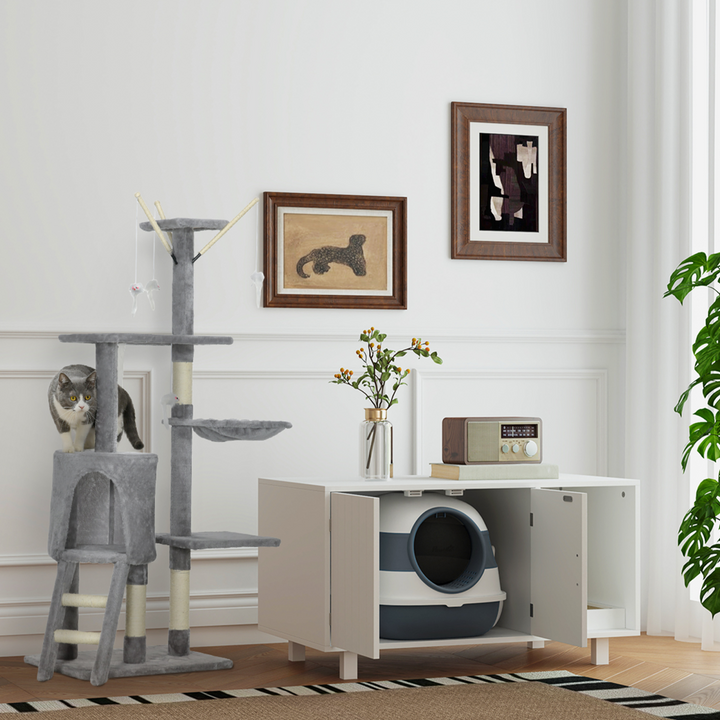 PawHut 5-Tier Cat Tree: Ultimate Activity Centre & Scratching Post in Grey