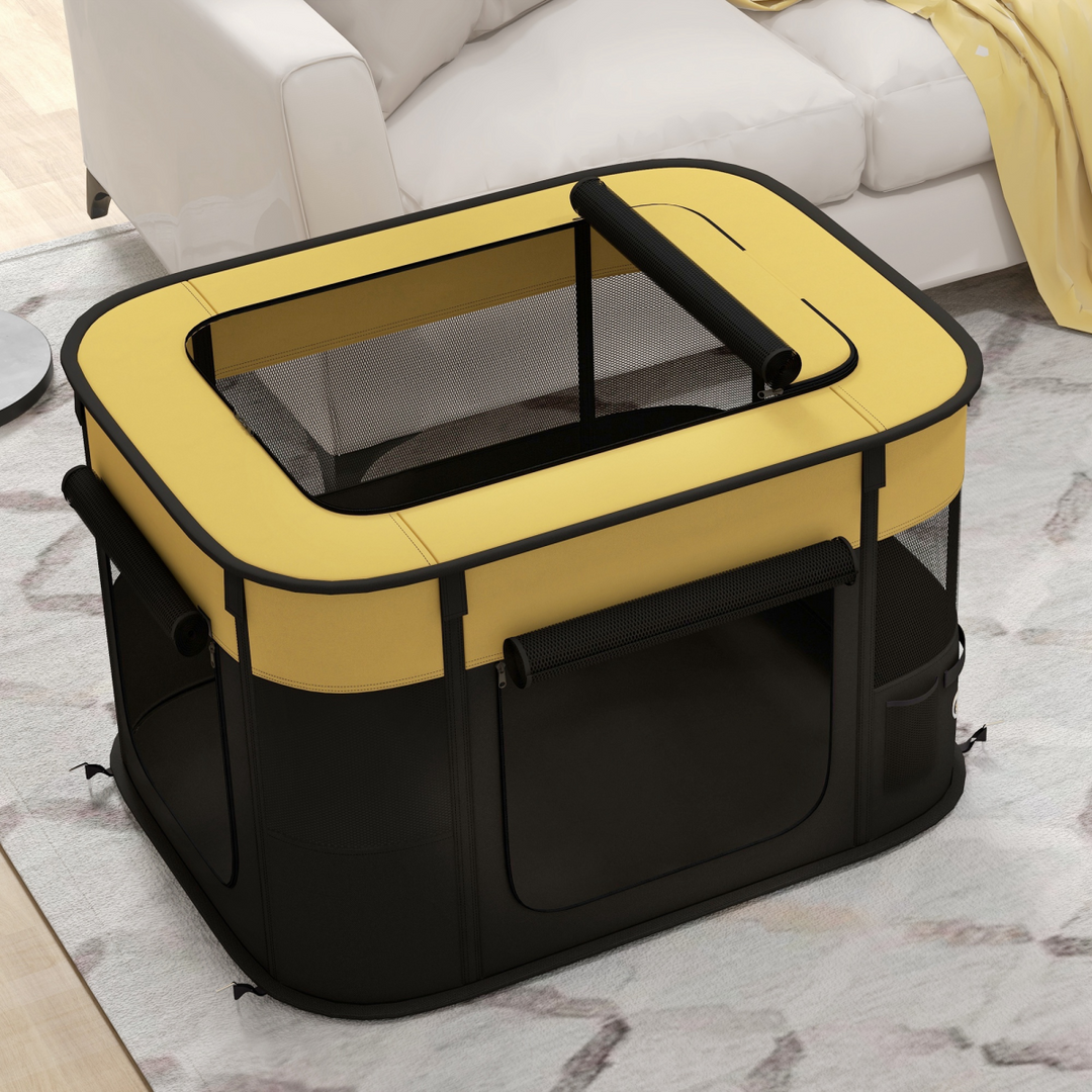 Portable PawHut Pet Pen for Puppies & Small Animals - Versatile & Foldable!
