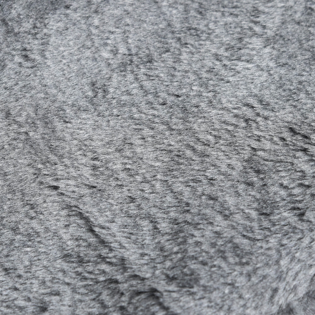 Light Grey Portable Dog Stairs with Washable Plush Cover for Easy Climbing