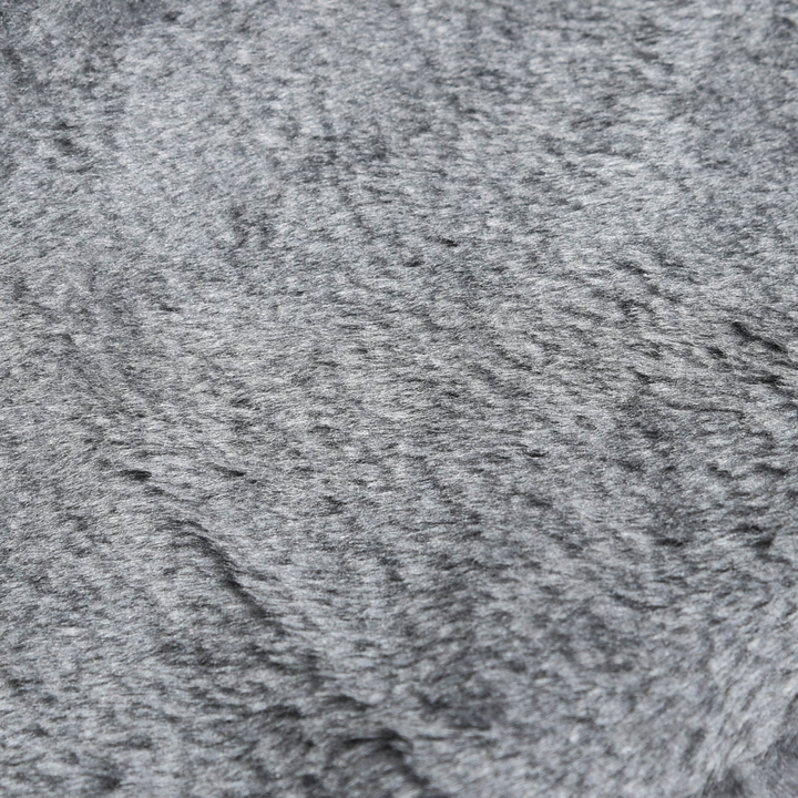 Light Grey Portable Dog Stairs with Washable Plush Cover for Easy Climbing