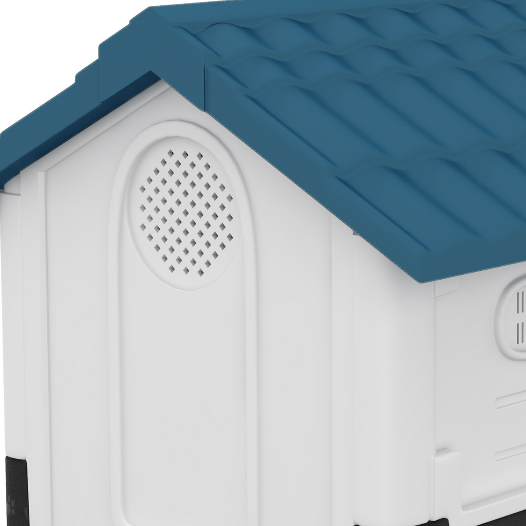 PawHut Outdoor Dog Kennel - Cozy Haven for XS & S Dogs, Water-Resistant Blue
