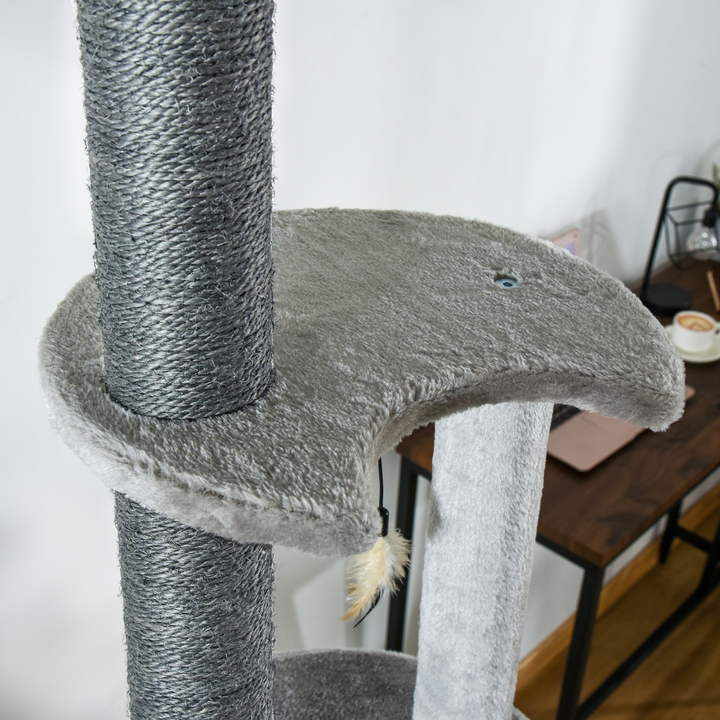 Ultimate Multi-Level Cat Climbing Tower - Floor to Ceiling Activity Center