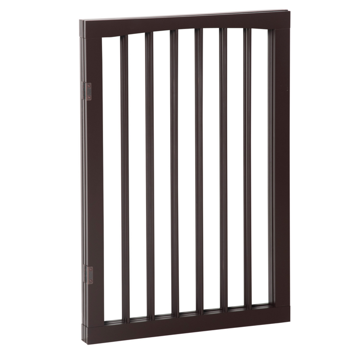 Folding Pet Gate Dog Fence Child Safety Indoor Durable Free Standing Pine Wood