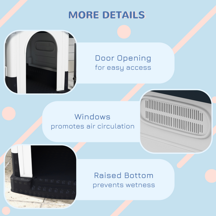 PawHut Outdoor Plastic Dog Kennel – Cozy & Ventilated Haven for XS Dogs!
