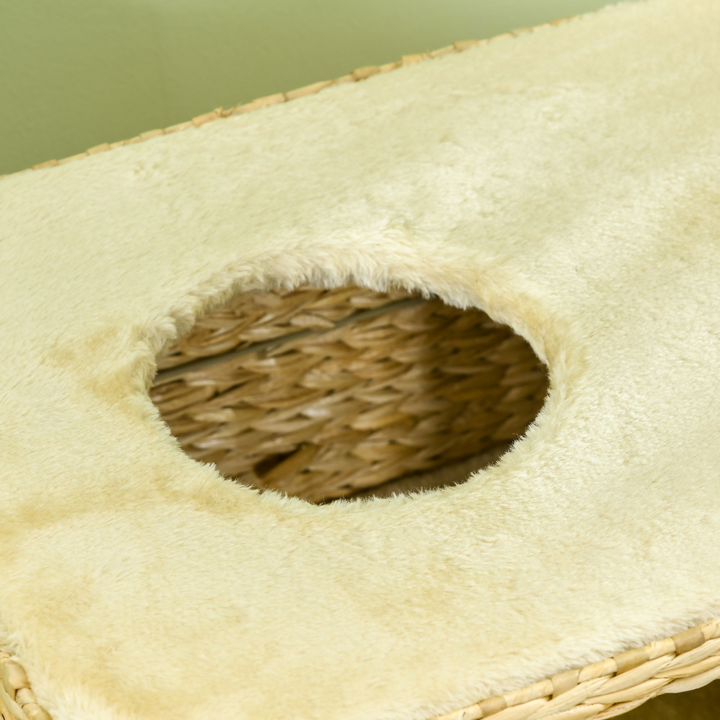 PawHut 95cm Cat Tree – Cozy Climbing Tower with Scratching Post & Play Ball (Beige)