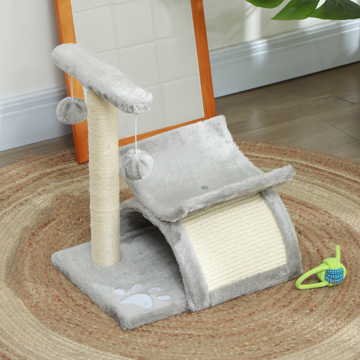 Deluxe Cat Activity Tree: Plush Scratching Post with Tunnel & Dangling Toys
