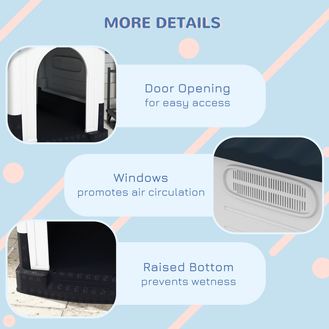 Cozy PawHut Outdoor Dog Kennel for XS & S Dogs - Weatherproof & Ventilated